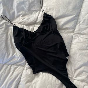Misguided Black Thong Bodysuit